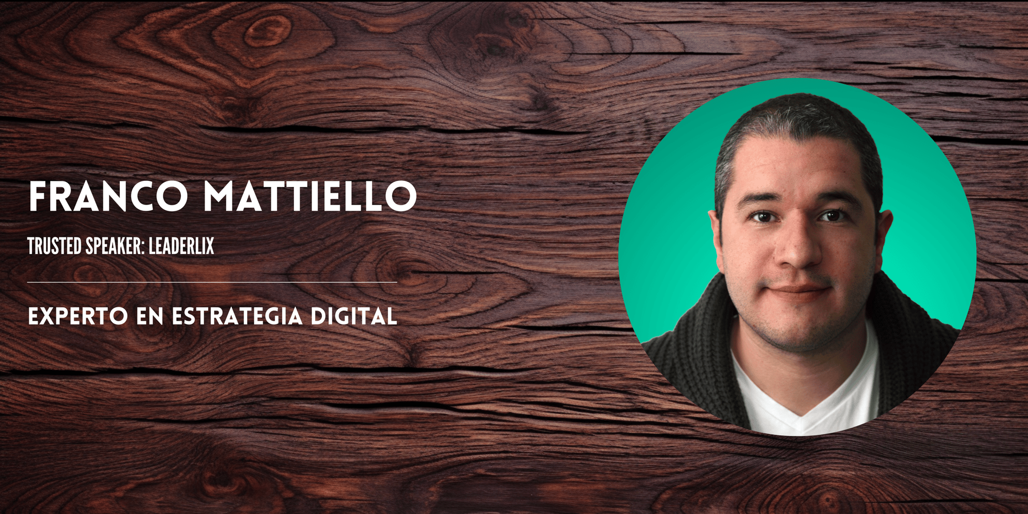 Trusted Speaker- Franco Mattiello Trusted Speaker- Franco Mattiello